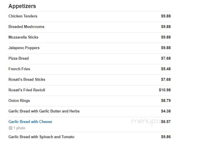 Rosati's Pizza - North Pekin, IL menu_pic