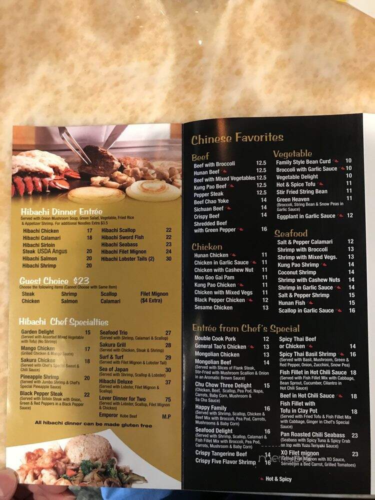 Sakura Asian Bistro - Nashua, NH menu_pic