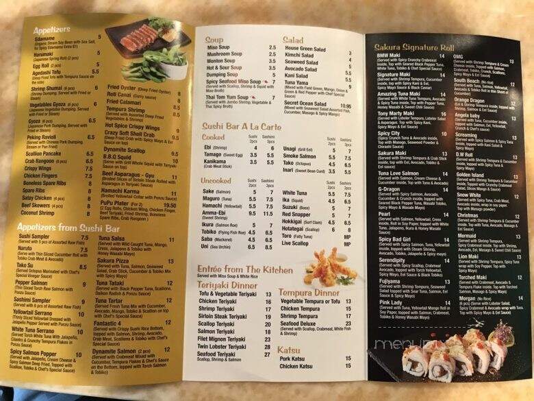 Sakura Asian Bistro - Nashua, NH menu_pic