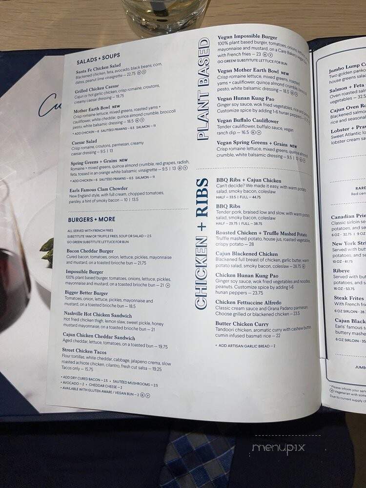 Earls Kitchen + Bar - Fort McMurray, AB menu_pic