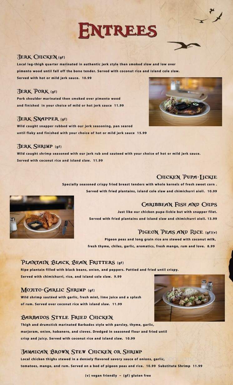 Calypso Grill and Smokehouse - Yellow Springs, OH menu_pic