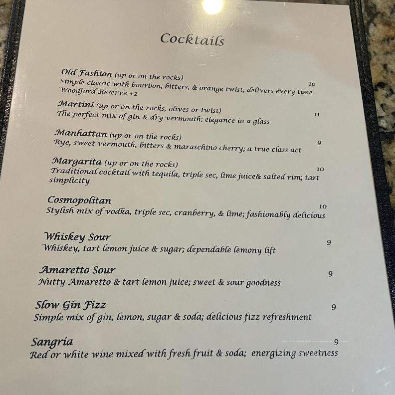 Rosalie's Trattoria - Wilmington, NC menu_pic