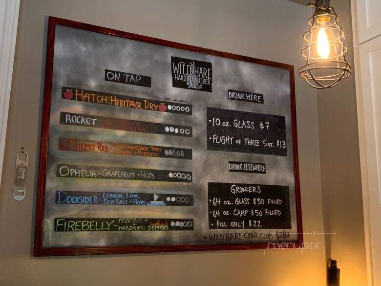 Wild Hare Cider Pub & Garden - Warrenton, VA menu_pic