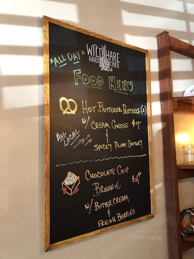 Wild Hare Cider Pub & Garden - Warrenton, VA menu_pic