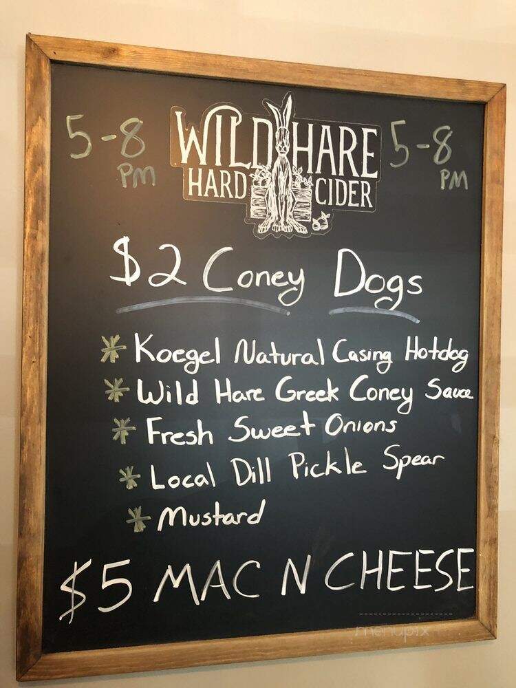 Wild Hare Cider Pub & Garden - Warrenton, VA menu_pic