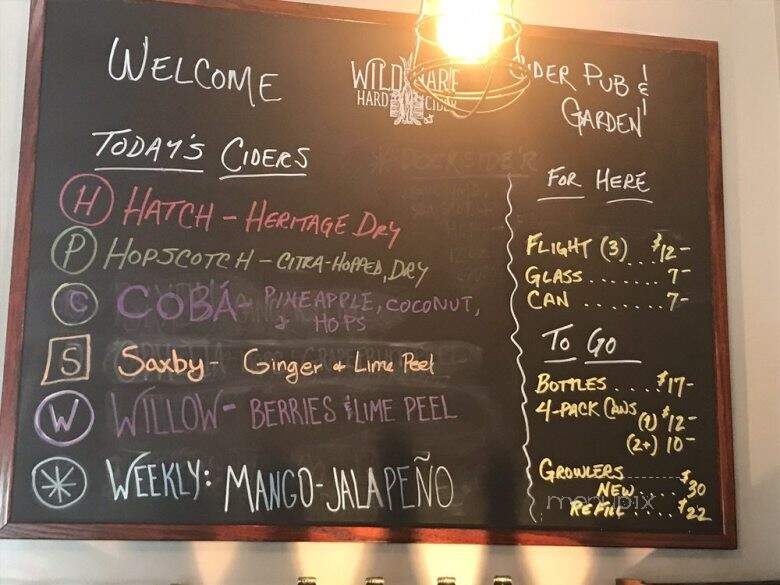 Wild Hare Cider Pub & Garden - Warrenton, VA menu_pic