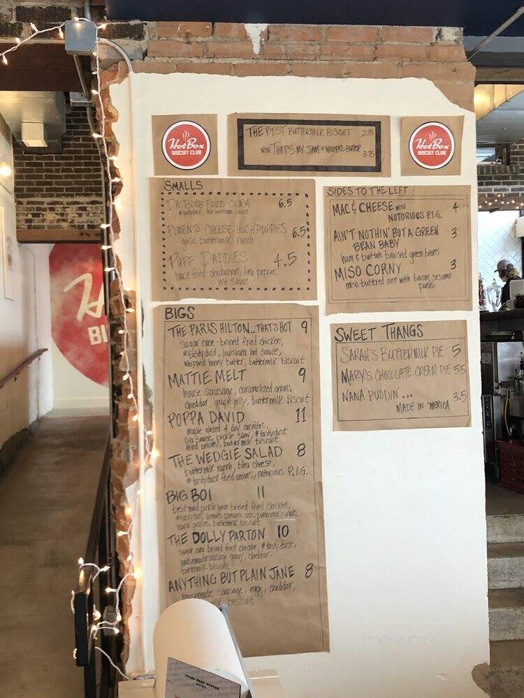 Hot Box Biscuit Club - Fort Worth, TX menu_pic