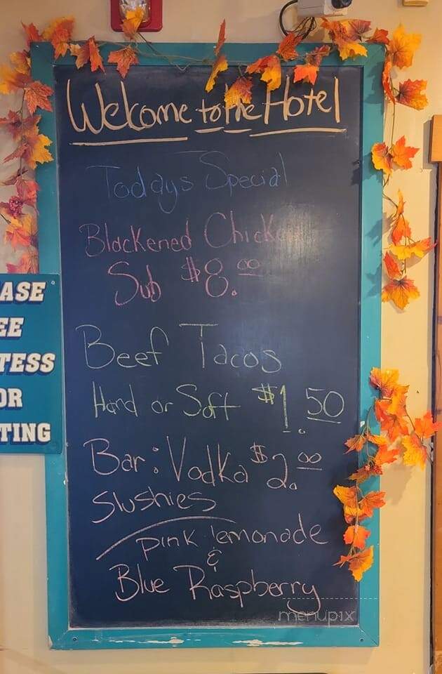 Selinsgrove Hotel - Selinsgrove, PA menu_pic