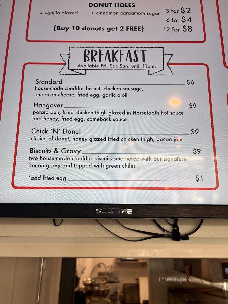 Backyard Bird Chicken & Donuts - Timnath, CO menu_pic