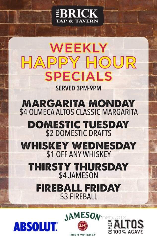 The Brick Tap & Tavern - Huber Heights, OH menu_pic