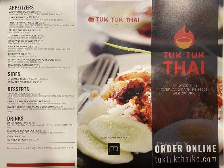 Tuk Tuk Thai - Overland Park, KS menu_pic