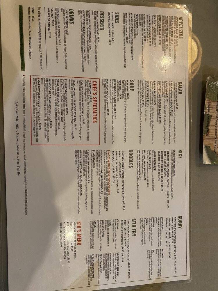 Tuk Tuk Thai - Overland Park, KS menu_pic