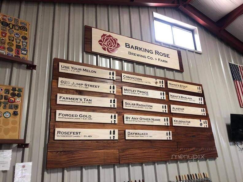 Barking Rose - Warrenton, VA menu_pic