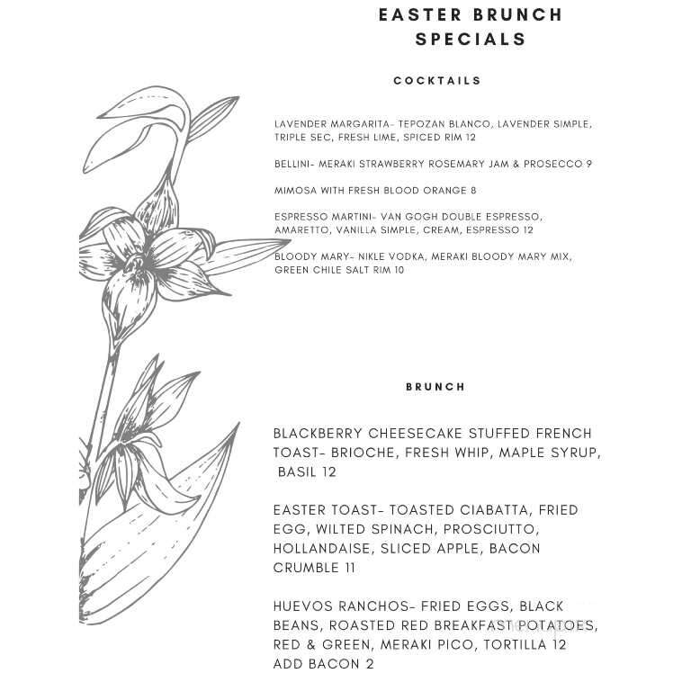 Meraki Coffee+Market - Albuquerque, NM menu_pic