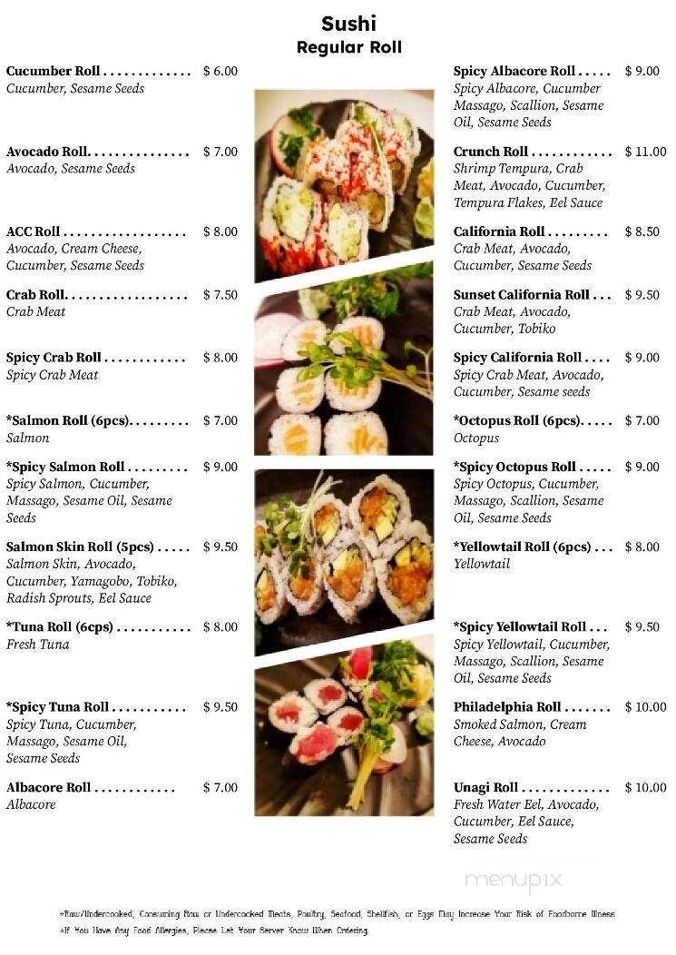 Ara Sushi & Grill - Richland, WA menu_pic