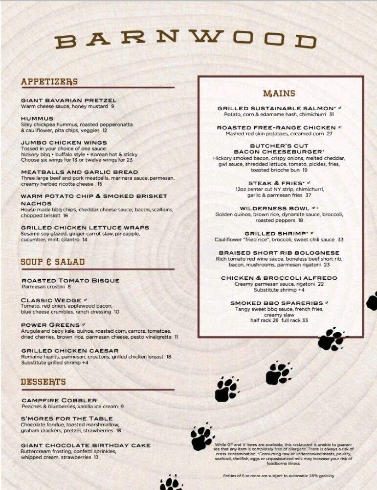 Barnwood - Manteca, CA menu_pic