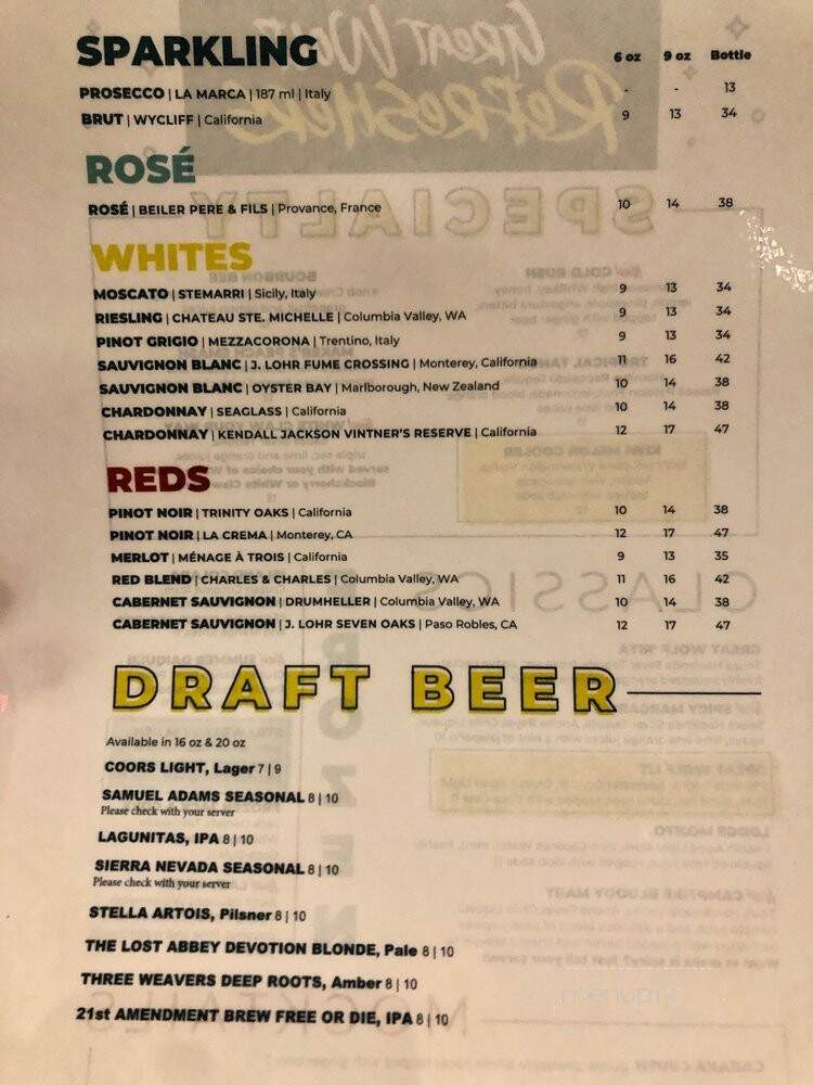 Barnwood - Manteca, CA menu_pic