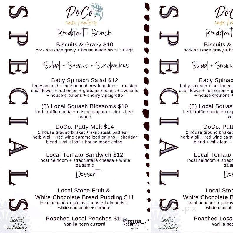Dough Company - New Bedford, MA menu_pic