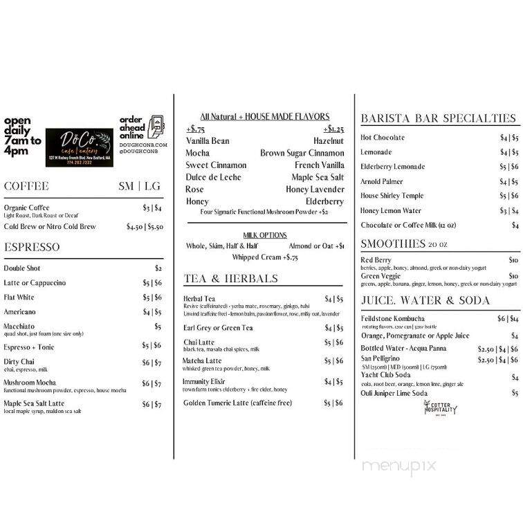 Dough Company - New Bedford, MA menu_pic