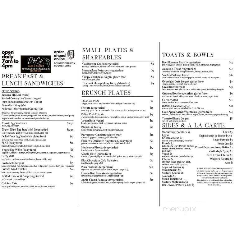 Dough Company - New Bedford, MA menu_pic
