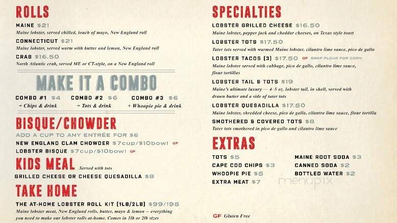 Cousins Maine Lobster - Memphis, TN menu_pic