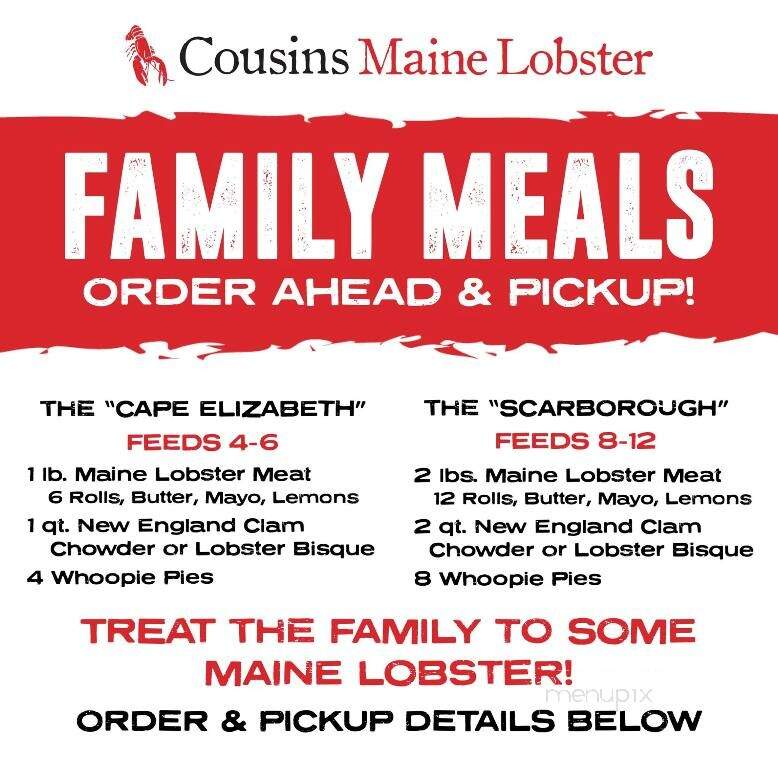 Cousins Maine Lobster - Memphis, TN menu_pic