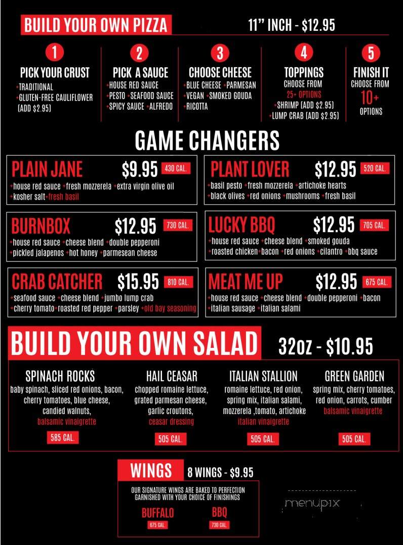 BurnBox Pizza - Kettering, MD menu_pic