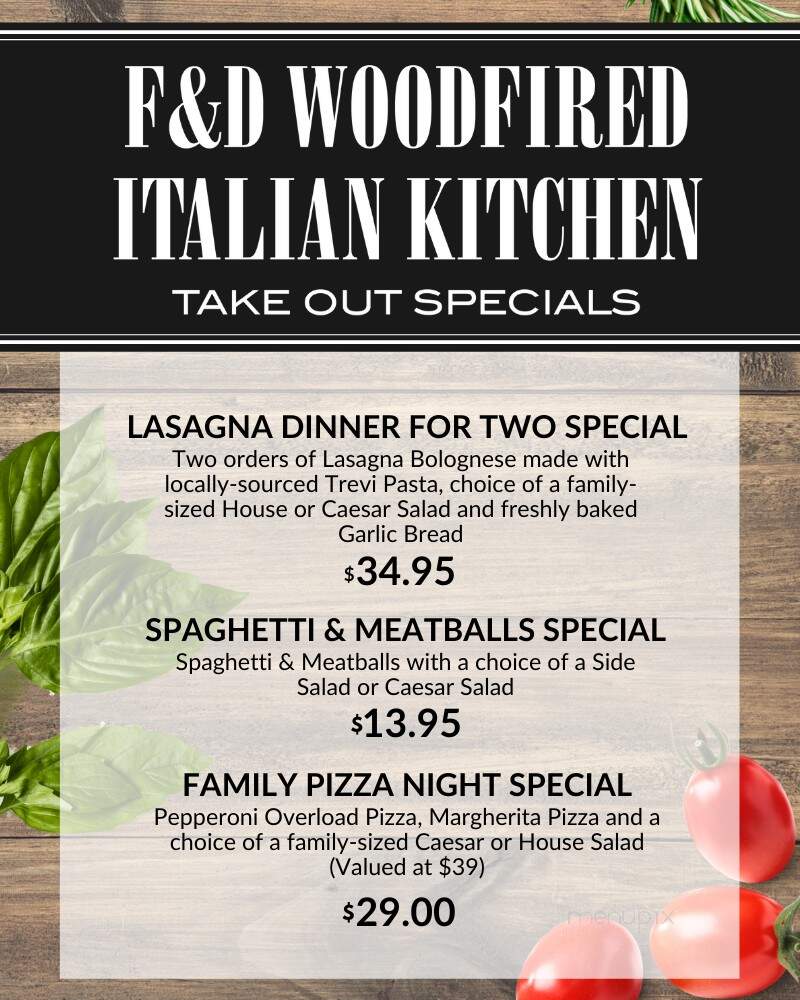 F&D Woodfired Italian Kitchen - Longwood, FL menu_pic