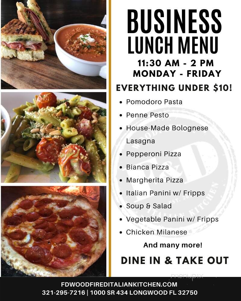 F&D Woodfired Italian Kitchen - Longwood, FL menu_pic