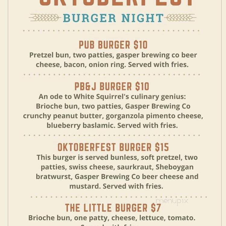 Gasper Brewing - Bowling Green, KY menu_pic