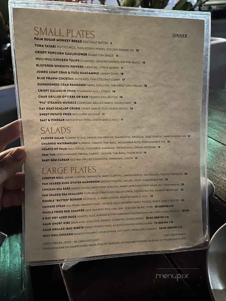 Vista - Hermosa Beach, CA menu_pic