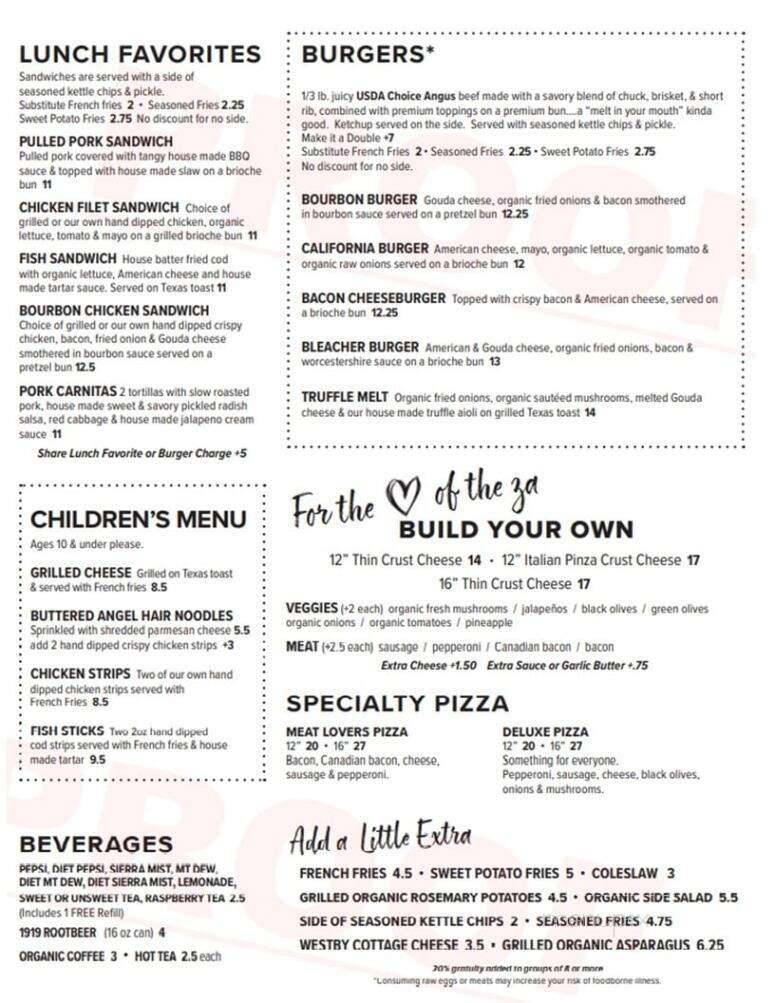 KOS - A Gastropub - Westby, WI menu_pic