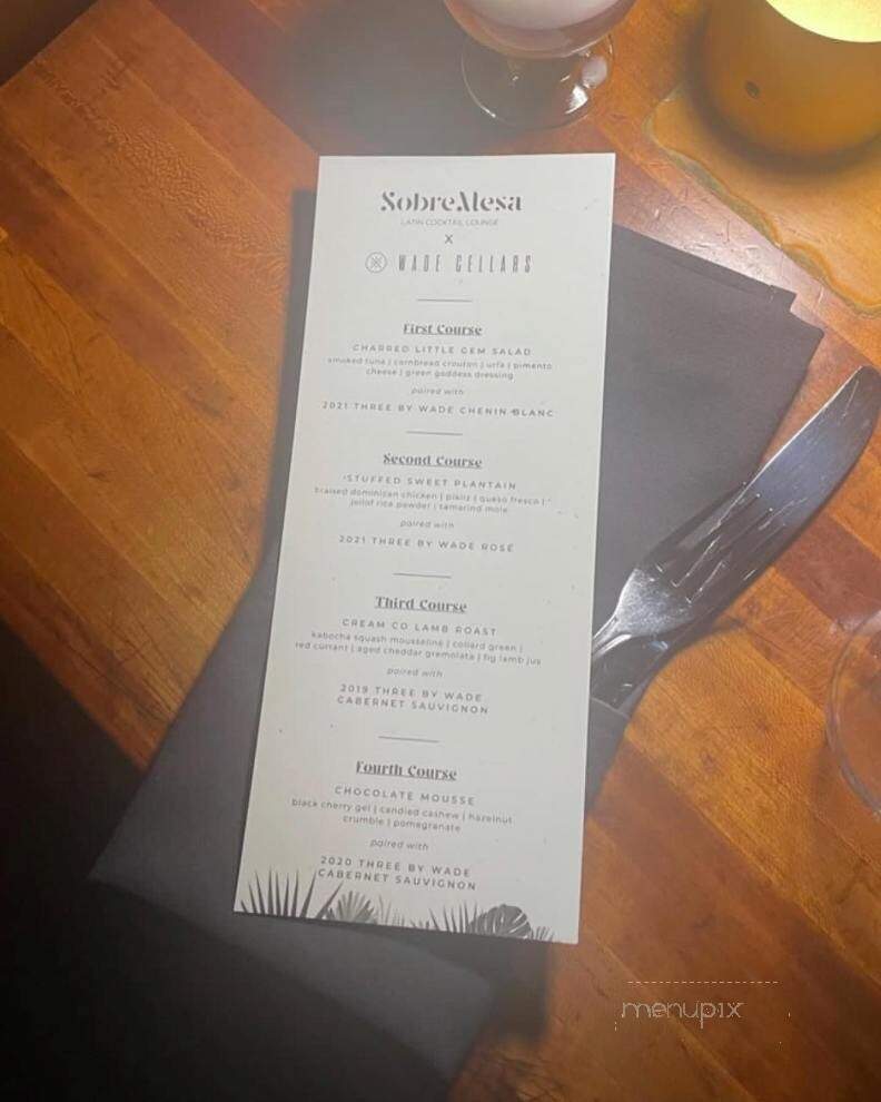 1010 Wine and Events - Inglewood, CA menu_pic