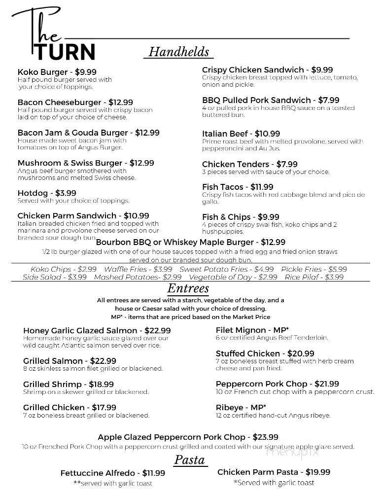 The Turn - Marion, IL menu_pic