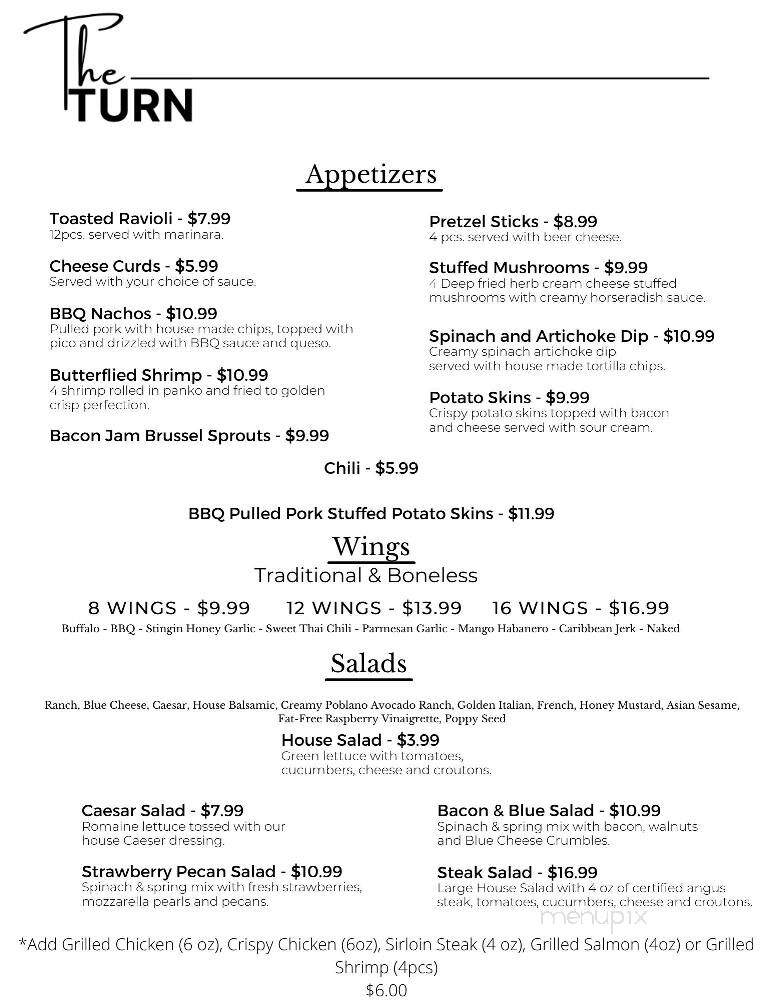 The Turn - Marion, IL menu_pic
