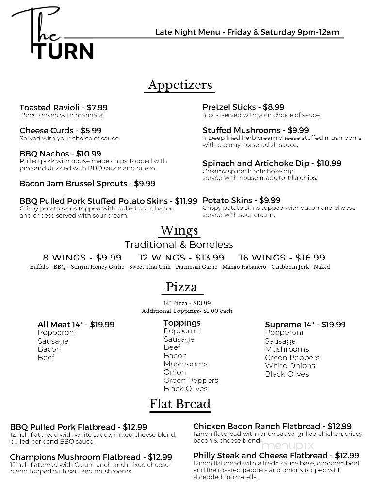 The Turn - Marion, IL menu_pic