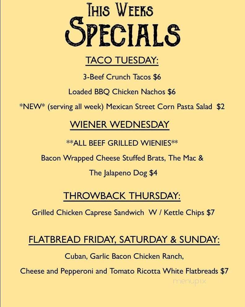 The Brindle Barn - Celoron, NY menu_pic