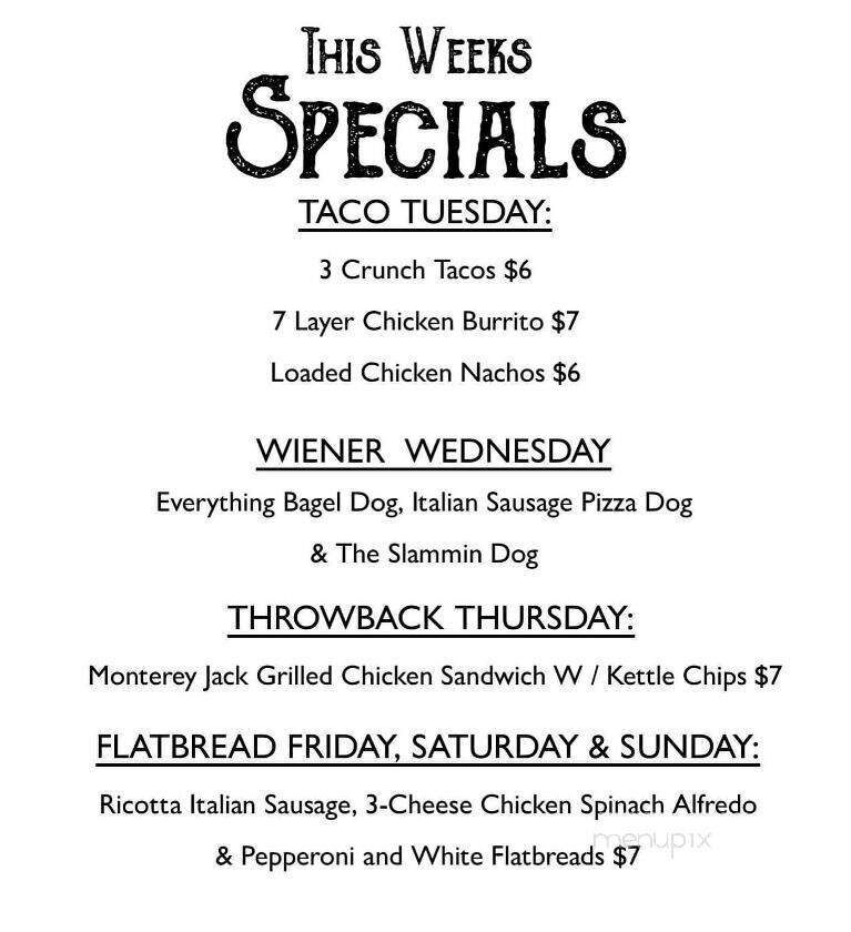 The Brindle Barn - Celoron, NY menu_pic