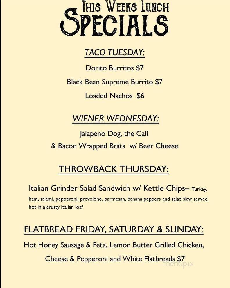 The Brindle Barn - Celoron, NY menu_pic