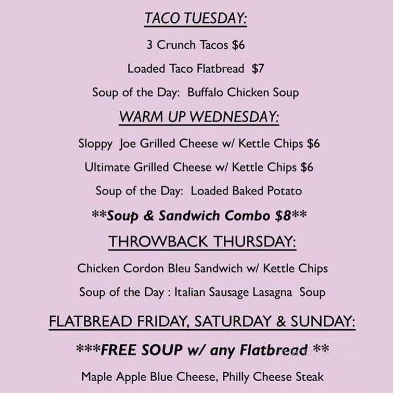 The Brindle Barn - Celoron, NY menu_pic