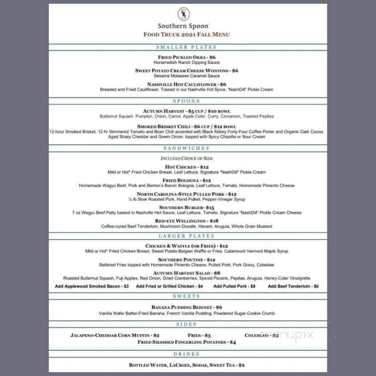 Southern Spoon - Smyrna, TN menu_pic