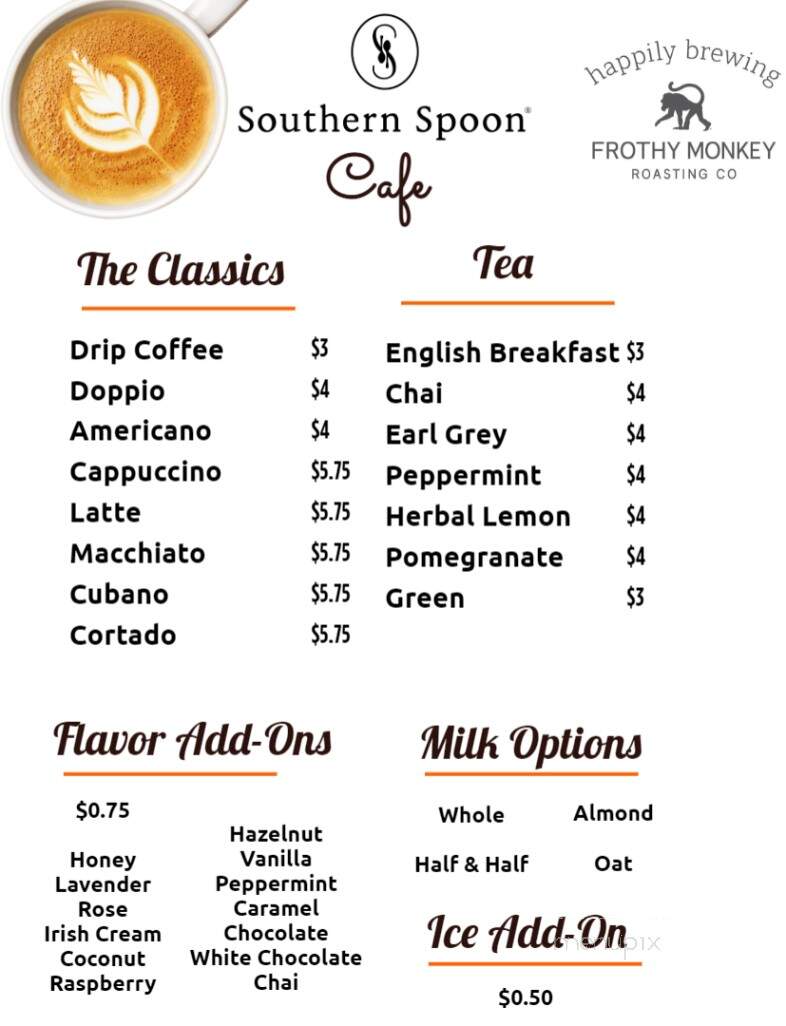 Southern Spoon - Smyrna, TN menu_pic