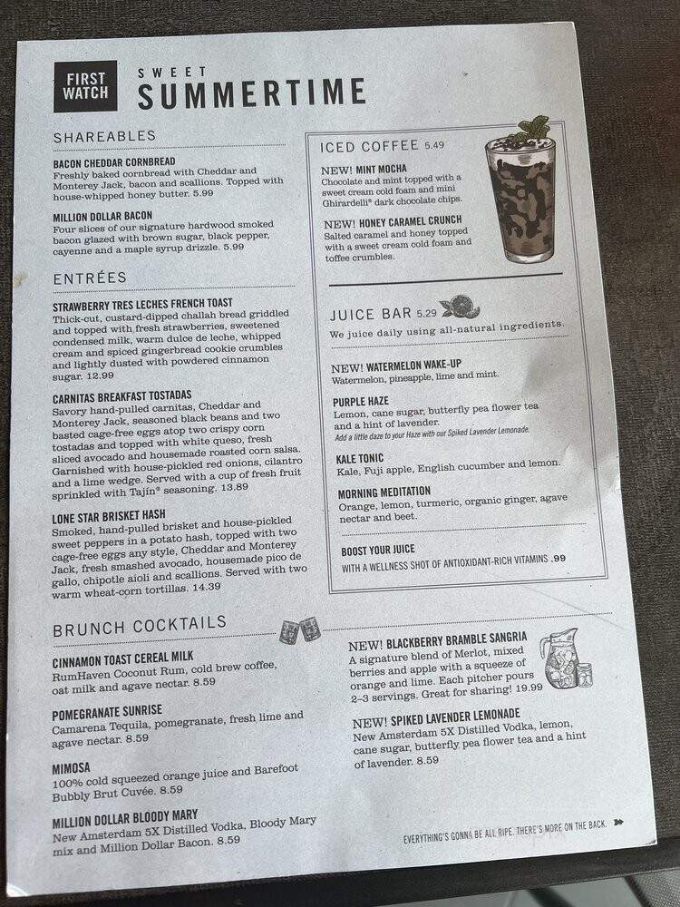First Watch - Conroe, TX menu_pic
