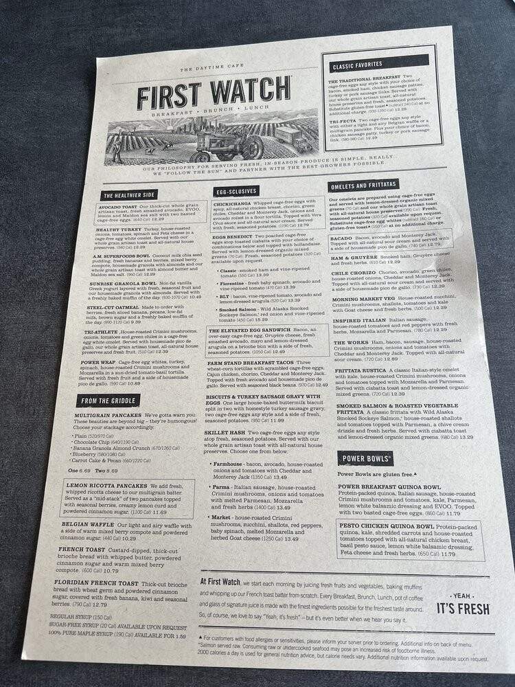 First Watch - Conroe, TX menu_pic
