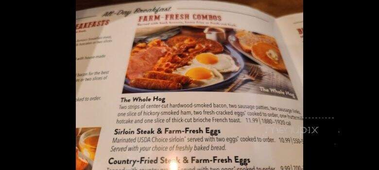Bob Evans Restaurant - Aurora, IN menu_pic
