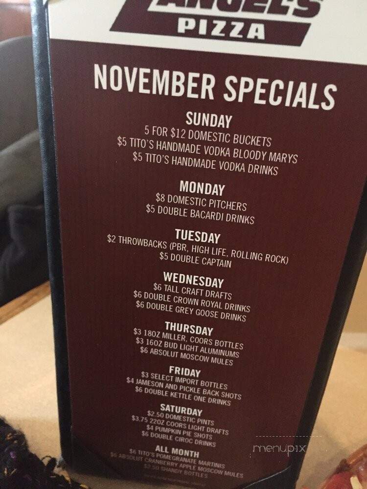 Langel's Pizzeria - Highland, IN menu_pic