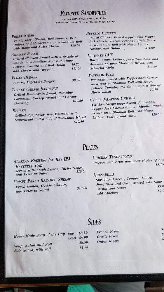 The Rusty Moose Tavern & Grill - Bonners Ferry, ID menu_pic