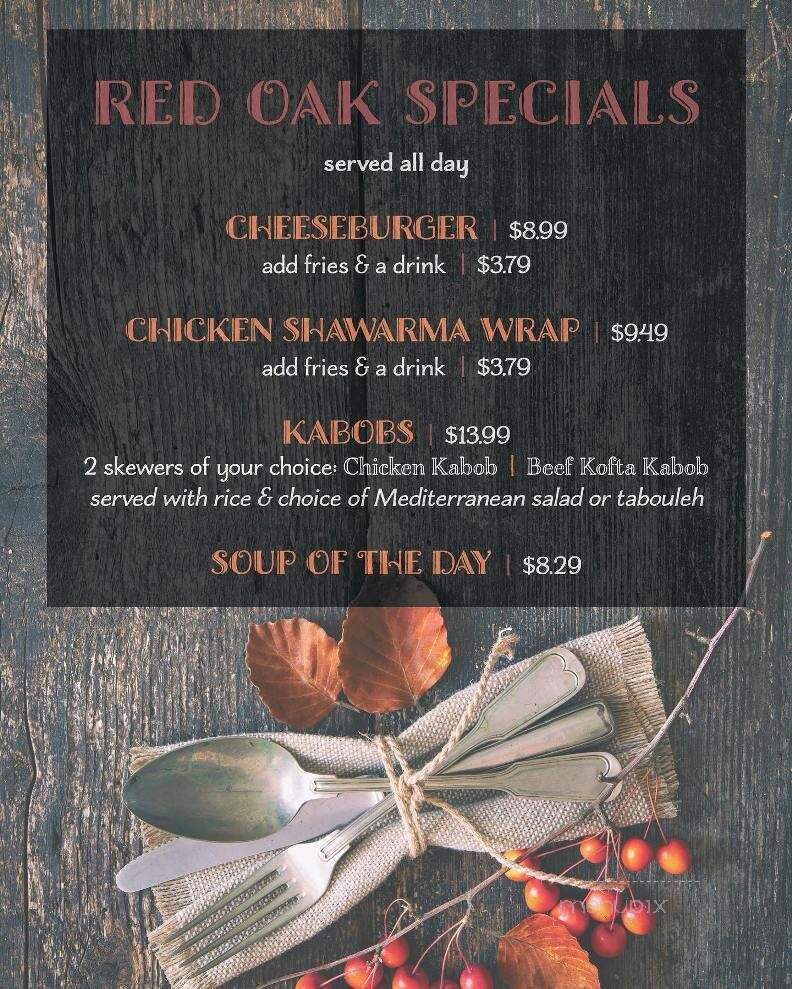 Red Oak Grill - Missouri City, TX menu_pic