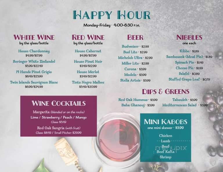 Red Oak Grill - Missouri City, TX menu_pic