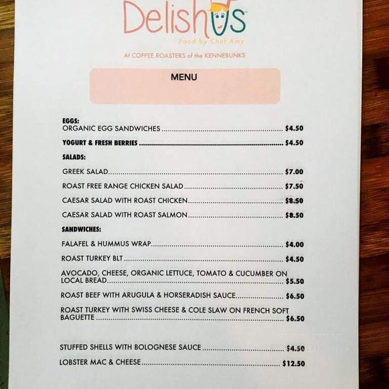 Coffee Roasters of The Kennebunks - Kennebunk, ME menu_pic